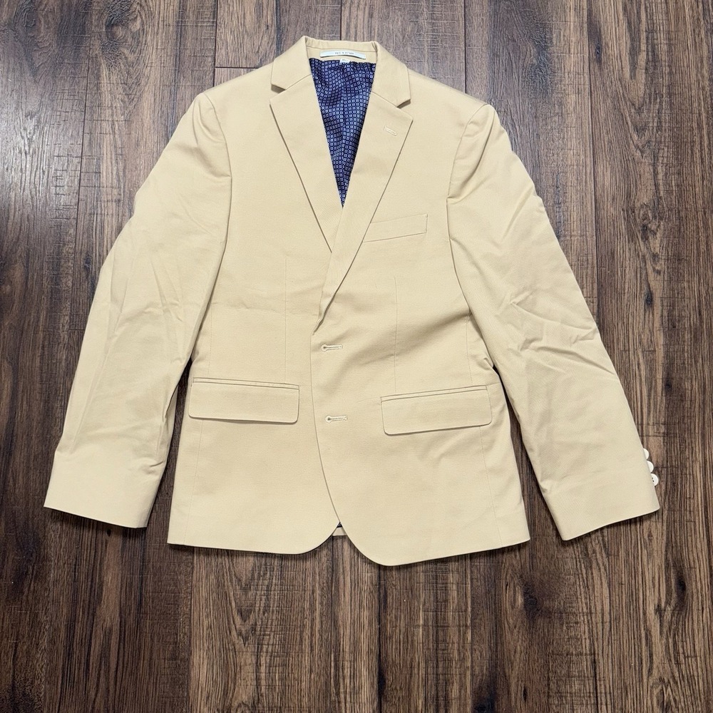 Class Club Tan Kids Blazer with Blue Lining
